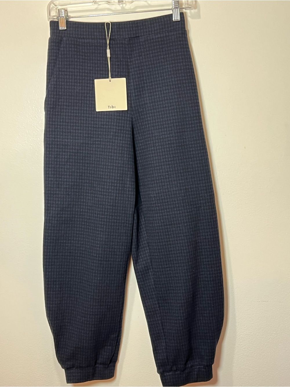 Tibi Camille Check Kat Pants in XS